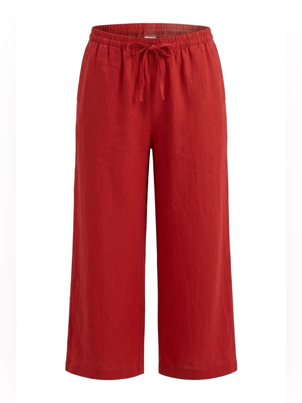 🌻H&M Red Drawstring Linen blend Pants